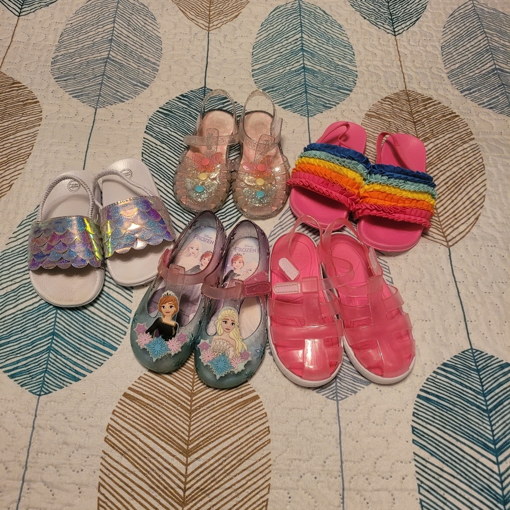 5 pairs of little girl size 10 shoes